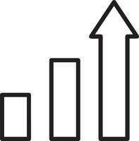 Wachstum Geschäft Symbol Symbol Vektor Bild. Illustration von das Fortschritt Gliederung Infografik Strategie Entwicklung Design Bild