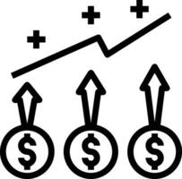 Wachstum Geschäft Symbol Symbol Vektor Bild. Illustration von das Fortschritt Gliederung Infografik Strategie Entwicklung Design Bild