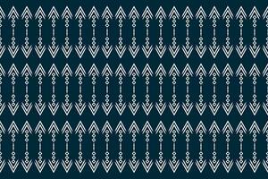 ethnisch Ikat Stoff Muster geometrisch Stil.afrikanisch Ikat Stickerei ethnisch orientalisch Muster Blau Hintergrund. abstrakt, Vektor, Illustration. Textur, Kleidung, Rahmen, Dekoration, Teppich, Motiv. vektor