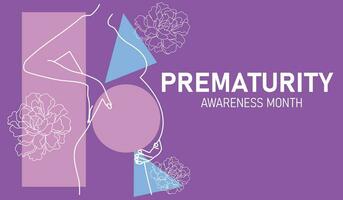 prematuritet medvetenhet månad vektor