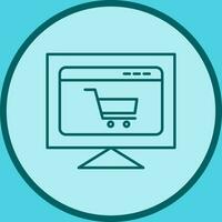 E-Commerce-Website-Vektorsymbol vektor