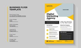 Digital Marketing Agentur Flyer Design Vektor Vorlage