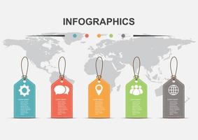 Infografik-Design-Vorlage mit Preisschildern vektor