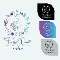 Logo Design einstellen mit Farbe Variation vektor