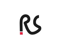 kreativ Brief rs Logo Design Vektor