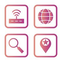 Satz von Vector SEO Search Engine Optimization Icons