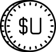 uruguayanska peso vektor ikon design