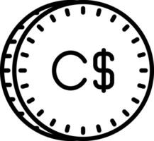 kanadensisk dollar vektor ikon design
