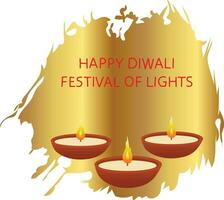 glad diwali festival av ljus vektor