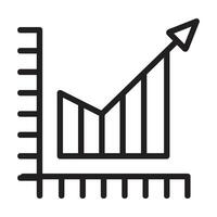 Graph Vektor Symbol, geradlinig Stil, von Buchhaltung Symbole Sammlung, isoliert auf Weiß Hintergrund.