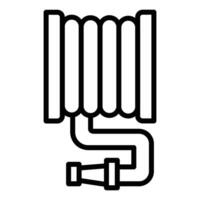 Wasser Schlauch Vektor Symbol, geradlinig Stil Symbol, von Landwirtschaft Symbole Sammlung, isoliert auf Weiß Hintergrund.