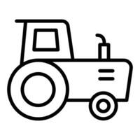 Traktor Vektor Symbol, geradlinig Stil Symbol, von Landwirtschaft Symbole Sammlung, isoliert auf Weiß Hintergrund.