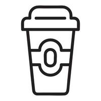 Kaffee Tasse Vektor Symbol, geradlinig Stil, von Buchhaltung Symbole Sammlung, isoliert auf Weiß Hintergrund.
