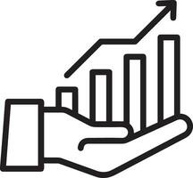 Wachstum Geschäft Symbol Symbol Vektor Bild. Illustration von das Fortschritt Gliederung Infografik Strategie Entwicklung Design Bild