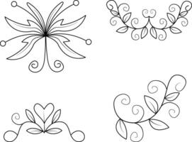 Hochzeit Dekoration Blume. Vektor Illustration