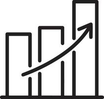 Wachstum Geschäft Symbol Symbol Vektor Bild. Illustration von das Fortschritt Gliederung Infografik Strategie Entwicklung Design Bild