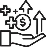 Wachstum Geschäft Symbol Symbol Vektor Bild. Illustration von das Fortschritt Gliederung Infografik Strategie Entwicklung Design Bild