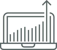 Wachstum Geschäft Symbol Symbol Vektor Bild. Illustration von das Fortschritt Gliederung Infografik Strategie Entwicklung Design Bild