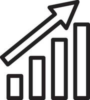 Wachstum Geschäft Symbol Symbol Vektor Bild. Illustration von das Fortschritt Gliederung Infografik Strategie Entwicklung Design Bild