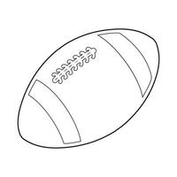 amerikan fotboll, rugby boll ikon med skugga över vit bakgrund vektor illustration. Sportklubb logotyp begrepp