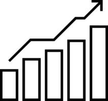 Wachstum Geschäft Symbol Symbol Vektor Bild. Illustration von das Fortschritt Gliederung Infografik Strategie Entwicklung Design Bild