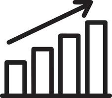 Wachstum Geschäft Symbol Symbol Vektor Bild. Illustration von das Fortschritt Gliederung Infografik Strategie Entwicklung Design Bild