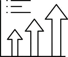 Wachstum Geschäft Symbol Symbol Vektor Bild. Illustration von das Fortschritt Gliederung Infografik Strategie Entwicklung Design Bild