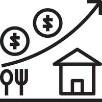 Wachstum Geschäft Symbol Symbol Vektor Bild. Illustration von das Fortschritt Gliederung Infografik Strategie Entwicklung Design Bild