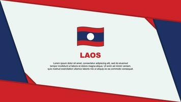 laos flagga abstrakt bakgrund design mall. laos oberoende dag baner tecknad serie vektor illustration. laos oberoende dag