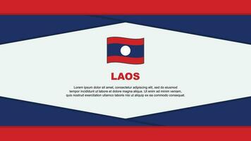 Laos Flagge abstrakt Hintergrund Design Vorlage. Laos Unabhängigkeit Tag Banner Karikatur Vektor Illustration. Laos Vektor