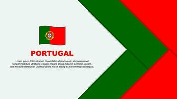 portugal flagga abstrakt bakgrund design mall. portugal oberoende dag baner tecknad serie vektor illustration. portugal mall