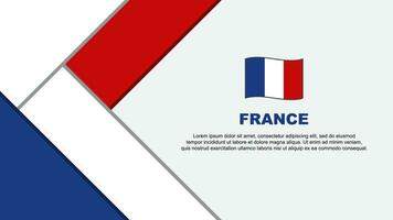 Frankreich Flagge abstrakt Hintergrund Design Vorlage. Frankreich Unabhängigkeit Tag Banner Karikatur Vektor Illustration. Frankreich Hintergrund
