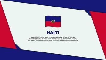 Haiti Flagge abstrakt Hintergrund Design Vorlage. Haiti Unabhängigkeit Tag Banner Karikatur Vektor Illustration. Haiti Karikatur