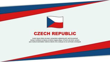 Tschechisch Republik Flagge abstrakt Hintergrund Design Vorlage. Tschechisch Republik Unabhängigkeit Tag Banner Karikatur Vektor Illustration. Tschechisch Republik Flagge
