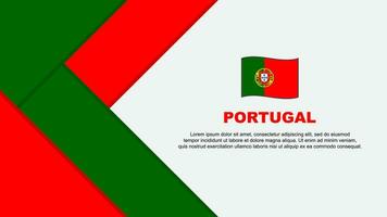 portugal flagga abstrakt bakgrund design mall. portugal oberoende dag baner tecknad serie vektor illustration. portugal