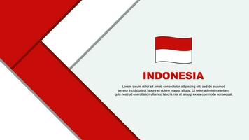 Indonesien Flagge abstrakt Hintergrund Design Vorlage. Indonesien Unabhängigkeit Tag Banner Karikatur Vektor Illustration. Indonesien Hintergrund