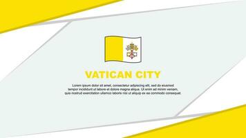 Vatikan Stadt Flagge abstrakt Hintergrund Design Vorlage. Vatikan Stadt Unabhängigkeit Tag Banner Karikatur Vektor Illustration. Vatikan Stadt Hintergrund