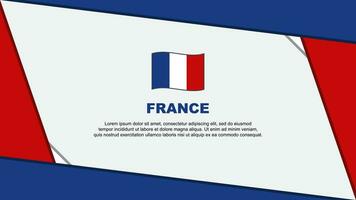 Frankreich Flagge abstrakt Hintergrund Design Vorlage. Frankreich Unabhängigkeit Tag Banner Karikatur Vektor Illustration. Frankreich Vorlage