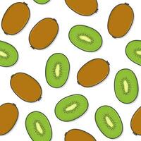 Kiwi Obst nahtlos Muster auf ein Weiß Hintergrund. frisch Kiwi Thema Illustration vektor
