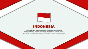 Indonesien Flagge abstrakt Hintergrund Design Vorlage. Indonesien Unabhängigkeit Tag Banner Karikatur Vektor Illustration. Indonesien