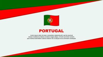 Portugal Flagge abstrakt Hintergrund Design Vorlage. Portugal Unabhängigkeit Tag Banner Karikatur Vektor Illustration. Portugal Flagge