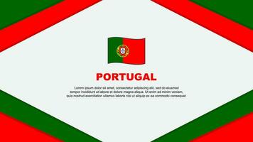 Portugal Flagge abstrakt Hintergrund Design Vorlage. Portugal Unabhängigkeit Tag Banner Karikatur Vektor Illustration. Portugal Illustration