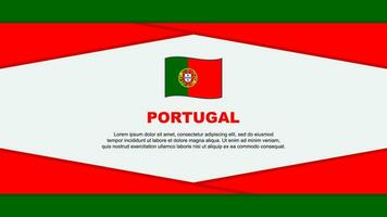 portugal flagga abstrakt bakgrund design mall. portugal oberoende dag baner tecknad serie vektor illustration. portugal vektor