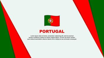 Portugal Flagge abstrakt Hintergrund Design Vorlage. Portugal Unabhängigkeit Tag Banner Karikatur Vektor Illustration. Portugal Banner
