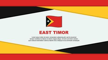 Osten Timor Flagge abstrakt Hintergrund Design Vorlage. Osten Timor Unabhängigkeit Tag Banner Karikatur Vektor Illustration. Osten Timor Vektor