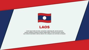 Laos Flagge abstrakt Hintergrund Design Vorlage. Laos Unabhängigkeit Tag Banner Karikatur Vektor Illustration. Laos Banner