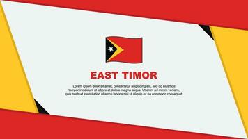 Osten Timor Flagge abstrakt Hintergrund Design Vorlage. Osten Timor Unabhängigkeit Tag Banner Karikatur Vektor Illustration. Osten Timor Unabhängigkeit Tag