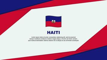 Haiti Flagge abstrakt Hintergrund Design Vorlage. Haiti Unabhängigkeit Tag Banner Karikatur Vektor Illustration. Haiti Hintergrund