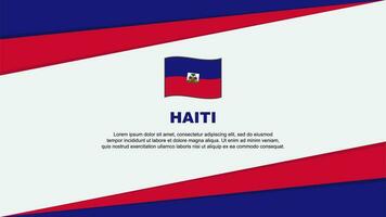 Haiti Flagge abstrakt Hintergrund Design Vorlage. Haiti Unabhängigkeit Tag Banner Karikatur Vektor Illustration. Haiti Flagge