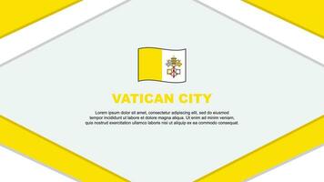 Vatikan Stadt Flagge abstrakt Hintergrund Design Vorlage. Vatikan Stadt Unabhängigkeit Tag Banner Karikatur Vektor Illustration. Vatikan Stadt Illustration